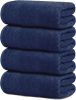 Pack of 4 Extra Large Bath Towels 30 x 60 Inches, 100% Cotton, Larger & Lighter Weight, Quicker to Dry, Super Soft and Absorbent, Perfect for Bathroom