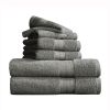 Soft Linen Luxury 6 Piece Towel Set, 2 Bath Towels 2 Hand Towels 2 Washcloths