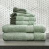 Soft Linen Luxury 6 Piece Towel Set, 2 Bath Towels 2 Hand Towels 2 Washcloths