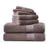 Soft Linen Luxury 6 Piece Towel Set, 2 Bath Towels 2 Hand Towels 2 Washcloths