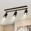 3-Lights LED Track Lighting Fixtures, Flexible Black Ceiling Directional Spot Light