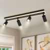 3-Lights LED Track Lighting Fixtures, Flexible Black Ceiling Directional Spot Light