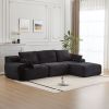 Modern Memory Foam Compressed Sofa,Large Sectional Couches for Living Room,Pet-Friendly Cloud Modular Sectional Sofa,Corduroy Fabric
