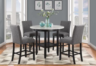 GRETA BAR TABLE AND BAR STOOL SET (Color: as Pic)