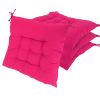 4Pcs Chair Cushion Pads Pillow 17.72x17.72x2.37in Soft Tie On Square Sitting Mats For Home Office Car Sitting Travel