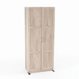 71-inch Wooden Storage Cabinet, Standalone Cabinet, Four-layer Family Storage Unit (Option: Gray)