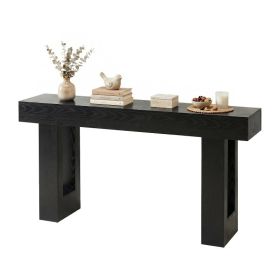 63-inch Narrow Combination Table, Sturdy Wooden Entry Table, With A Tabletop Thickness Of 5.9 Inches And A Load-bearing Capacity Of 155 Pounds. (Option: Black)