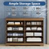 8 Drawer Dresser For Bedroom, Wood Storage Cabinet With Golden Metal Handles, Modern Closet Of Drawers for Living Room