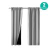 Rod Pocket Thermal Insulated with Coated Lining 52 in. W x 63 in. L Indoor Blackout Curtains (Set of 2)