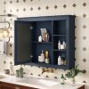 35'' x 27.5'' Medicine Cabinet, Wall Mounted Bathroom Storage Cabinet, Modern Bathroom Wall Cabinet with Mirror