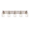 Vanity Light Fixtures 3 Light Modern Wall Sconces Lighting Black Bathroom Lights Wall Mounted with Hammered Glass Shade