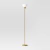 Torchiere Floor Lamp Black Minimalist Standing Light with 3-Way Switch Light Bulbs Not Included