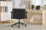Leather Criss Cross Chair with Flip-Up Armrests, Cross Legged Office Chair on Wheels