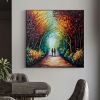 Hand Painted Oil Painting Abstract Original Romantic Cityscape Oil Painting On Canvas Large Wall Art Colorful Tree Painting Custom Painting Livin