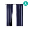 Rod Pocket Thermal Insulated with Coated Lining 52 in. W x 63 in. L Indoor Blackout Curtains (Set of 2)