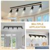 3-Lights LED Track Lighting Fixtures, Flexible Black Ceiling Directional Spot Light