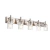 Vanity Light Fixtures 3 Light Modern Wall Sconces Lighting Black Bathroom Lights Wall Mounted with Hammered Glass Shade