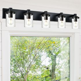 Black Bathroom Vanity Light Fixture (Numbers of Light: 5-Light)