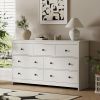 7 Drawer Dresser for Bedroom, Storage Cabinet With Metal Handles, Modern Closet Of Drawers for Living Room