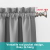 Rod Pocket Thermal Insulated with Coated Lining 52 in. W x 63 in. L Indoor Blackout Curtains (Set of 2)