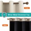 Polyester Grommets Thermal Insulated with Coated Lining 52 in. W x 84 in. L Indoor Blackout Curtains (Set of 2)