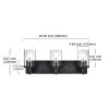 Rustic Wall Light Fixture in Matte Black Finish, 6 Light Bathroom Vanity Lighting with Clear Glass Shade