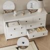 7 Drawer Dresser for Bedroom, Storage Cabinet With Metal Handles, Modern Closet Of Drawers for Living Room