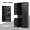 Bathroom Storage Cabinet with Doors and Drawer, Multiple Storage Space, Adjustable Shelf