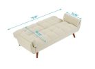 New Design Velvet Sofa Furniture Adjustable Backrest Easily Assembles Loveseat