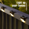 Led Solar Deck Lights 32 Pack Waterproof and Wide Use for Outdoor Stairs Step Fence Railing Yard and Patio Auto On/Off Easy Installation(Warm Whi