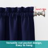 Rod Pocket Thermal Insulated with Coated Lining 52 in. W x 63 in. L Indoor Blackout Curtains (Set of 2)