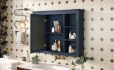 35'' x 27.5'' Medicine Cabinet, Wall Mounted Bathroom Storage Cabinet, Modern Bathroom Wall Cabinet with Mirror