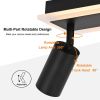 3-Lights LED Track Lighting Fixtures, Flexible Black Ceiling Directional Spot Light