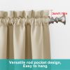 Rod Pocket Thermal Insulated with Coated Lining 52 in. W x 63 in. L Indoor Blackout Curtains (Set of 2)