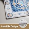 Vintage Area Rug Modern Non Slip Carpet Boho Low Pile Soft Rug Waterproof Machine Washable Rug for Living Room Bedroom Kitchen Dining Room Under Table