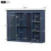 35'' x 27.5'' Medicine Cabinet, Wall Mounted Bathroom Storage Cabinet, Modern Bathroom Wall Cabinet with Mirror