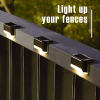 Led Solar Deck Lights 32 Pack Waterproof and Wide Use for Outdoor Stairs Step Fence Railing Yard and Patio Auto On/Off Easy Installation(Warm Whi