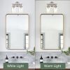 5-Light Bathroom Light Fixtures, Brushed Nickel Modern Vanity Lights Over Mirror with Clear Glass Shade
