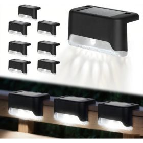 8/16/32 Solar Outdoor Deck Lights, Garden Lights, Atmosphere Lights, LED Walk Lights, Light Source Control, Suitable For Balconies, Terraces, Stair Fe (Option: Whitelight8PCS)