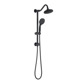 6 Inch Rain Shower Head With Handheld Shower Head Bathroom Rain Shower System (Option: Matte Black)