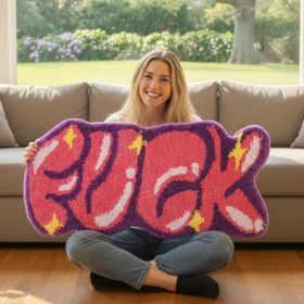 Color Rug For Bedroom, 2X3" Fluffy Thick Soft Living Room Rugs, Non Slip Absorbent Floor Mat, Cute Washable Microfiber Non-Slip Small Shower Mat, Aest (Option: Purplepinkbubbles)