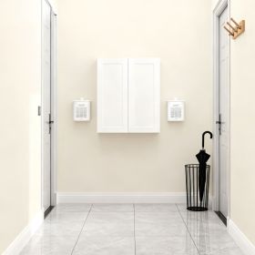 White Shaker Solid Wood Wall Cabinet With Soft-Close Doors, Adjustable Shelves - 24  Double Door Storage For Kitchen, Bathroom, Laundry, Garage  Easy (Option: White)