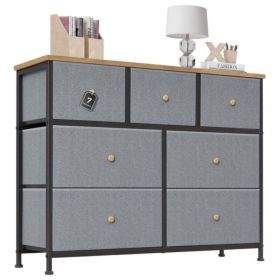 Fabric Dresser For Bedroom, Chest Of Drawers Organizer Storage Cabinet For Closet And Entryway (Option: Blue7BC)
