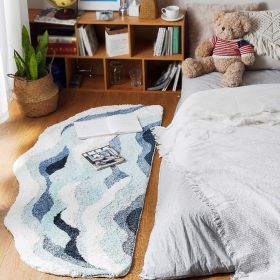 Area Rug Color Rug For Bedroom - Non Slip Bath Rug Absorbent Floor Mat For Bathroom - Cute Washable Small Shower Mat - Aesthetic Modern Home Decoratio (Option: DLLS5090T)