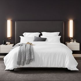 Solid Color Oversized Duvet Cover Set. Available In White And Pink.  Premium Microfiber Fabric With Hotel-grade Minimalist Design. Versatile For Bedro (Option: White-K)