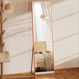 Arched Full Body Mirror, Full Length Standing Mirror, Hanging And Leaning For Home Use (Option: Orange)