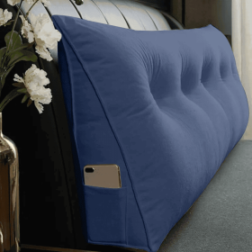Triangle Reading Cushion With A Button-blue (Option: 150cm)