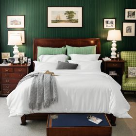 This High-quality White And Pink Oversized Solid Color Duvet Cover Set Includes One Duvet Cover And Two Pillowcases. Its Universally Appealing Design (Option: White-K)