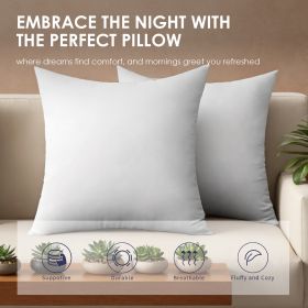 White Square Pillow Two Bubble Bags Suitable For Bed Cushions, Sofa Cushions, Garden Cushions, Cushion Core, Breathable, Hand Washable, OKO-100 C (Option: 45x45X15cm 4pcs)