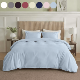 Serta Simply Clean Pleated Duvet Cover Queen (Option: Style4)